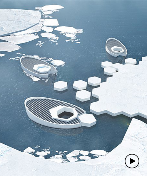 adapted submarine system proposes to re-freeze the arctic with hexagonal 'ice babies'