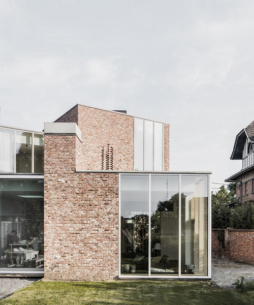 graux & baeyens architecten clads house in belgium with zig-zagging brick façade