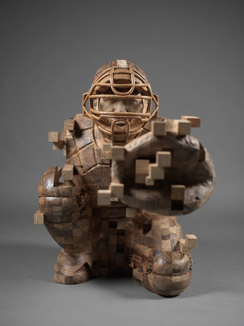 Pixelated Wood Sculptures Carved by Hsu Tung Han — Colossal