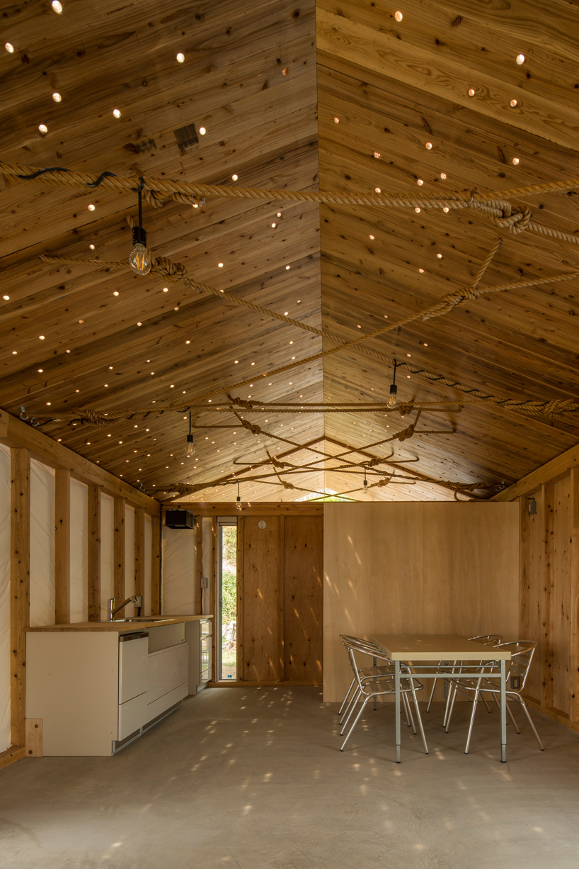 ICADA tops japanese house with roof of numerous knotholes resembling a starry sky