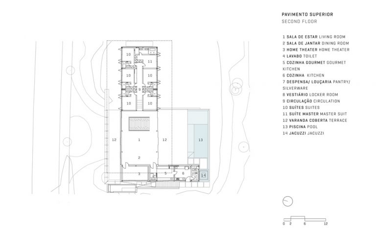 jacobsen arquitetura plans the FL house as slender transparent volume ...