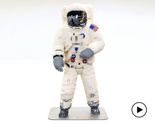 LEGO builds a life-size version of buzz aldrin's apollo 11 spacesuit