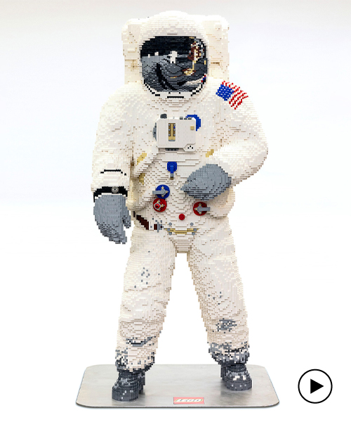 LEGO builds a life-size version of buzz aldrin's apollo 11 spacesuit