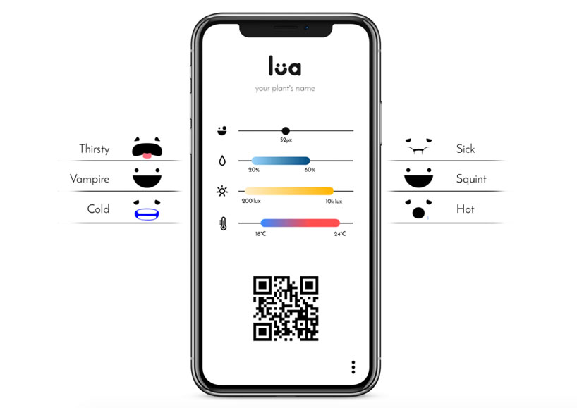 smart planter uses facial expressions to help you look after plants