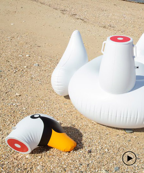 decapitated swan floats are designed to 'kill off' instagram influencers this summer