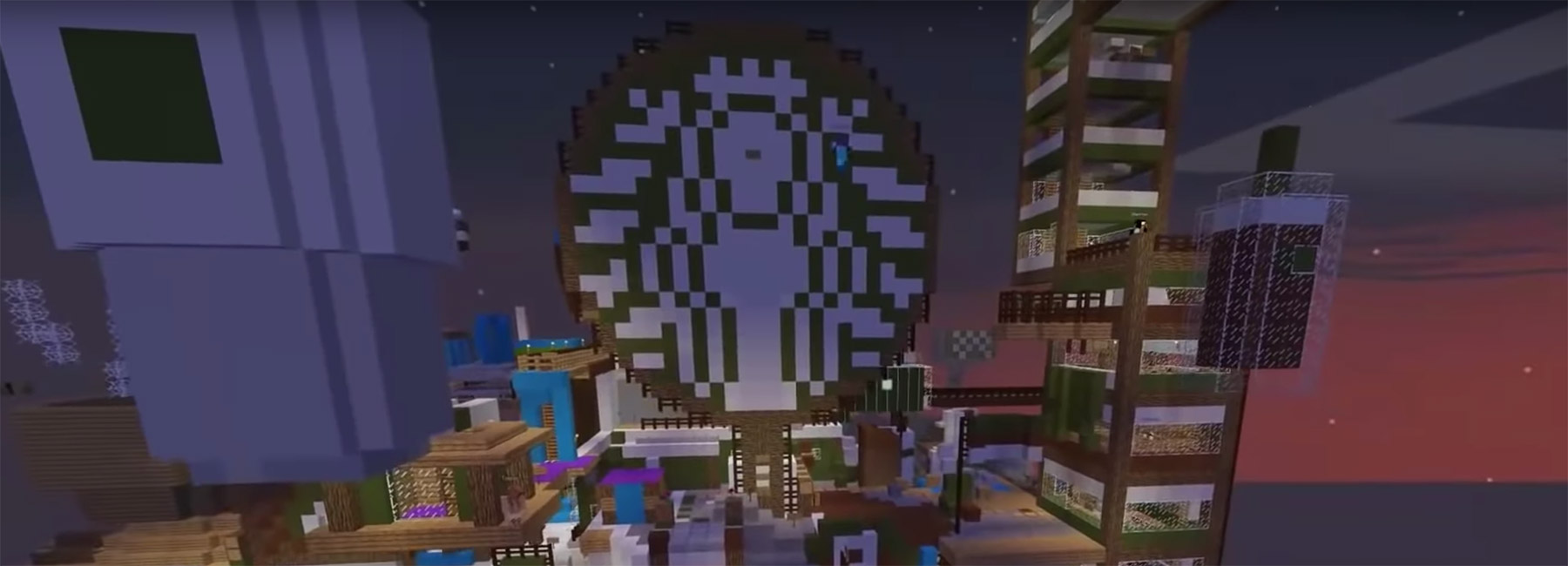 200 People Virtually Come Together To Build A Massive Starbucks