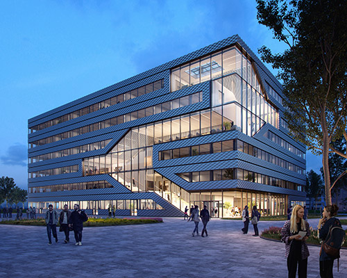 MVRDV's matrix 1 is a sustainable office + laboratory complex for amsterdam science park