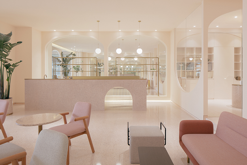 penda china designs pink caves of beauty for narcisse salons in beijing