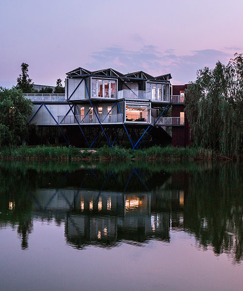lakeside plugin tower by beijing-based PAO reimagines affordable housing in china