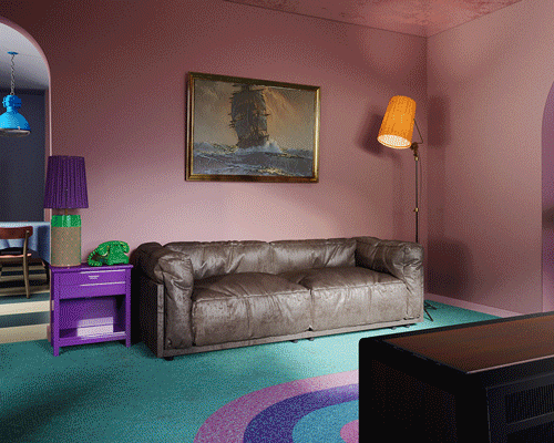 here's what the simpsons house would look like if homer + marge hired an interior designer