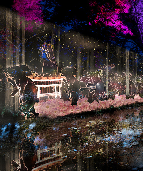 teamLab expands kyoto's digitized forest with new immersive installation