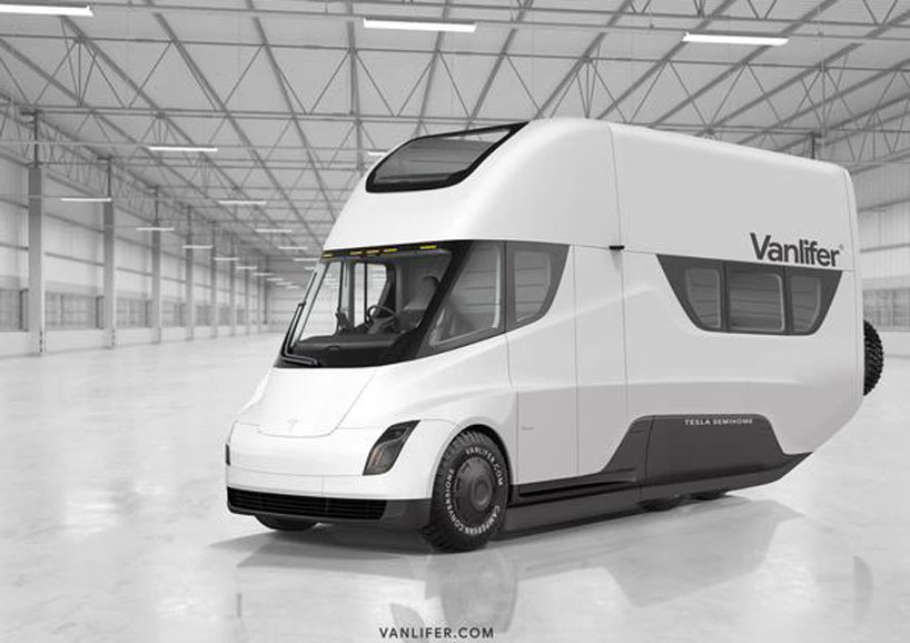 tesla semi RV concept imagines zero-emission motorhome