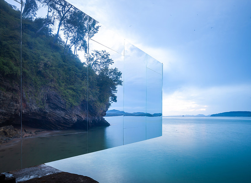 walllasia reflects thailand's beach in no sunset no sunshine pavilion designboom