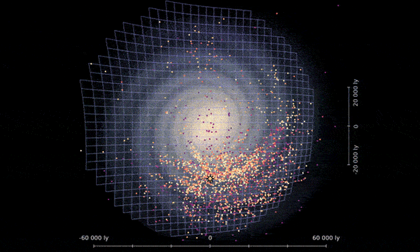 3d Map Milky Way Galaxy Warped Shape Designboom 3 