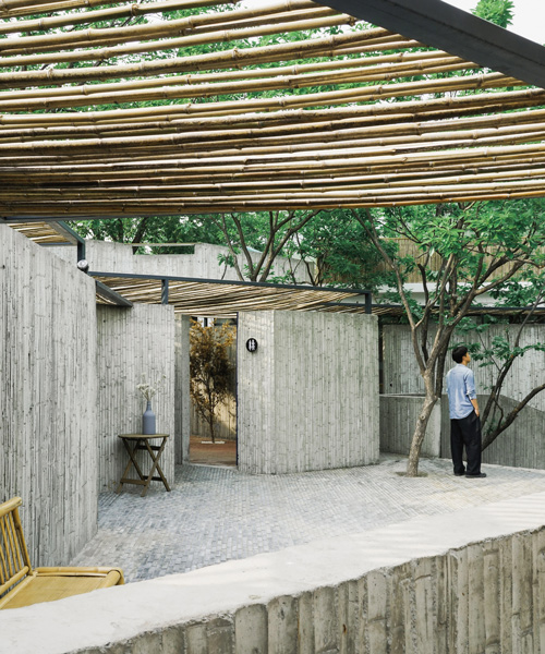 DL atelier uses bamboo-formed concrete walls to divide hotel courtyard in china