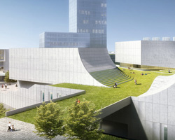 URBANUS plans art center in shenzhen topped with a public rooftop park