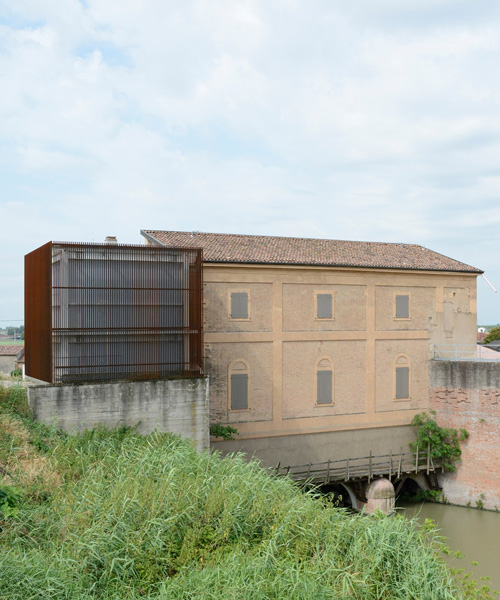 archiplanstudio adds corten steel volume to 16th-century building for italian ecomuseum