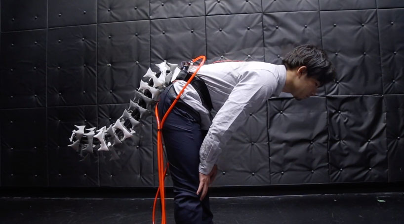 'arque' is a robotic tail that improves human agility and balance