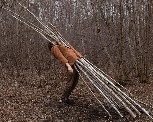 ben zank composes surrealist portraits that explore human connection with nature