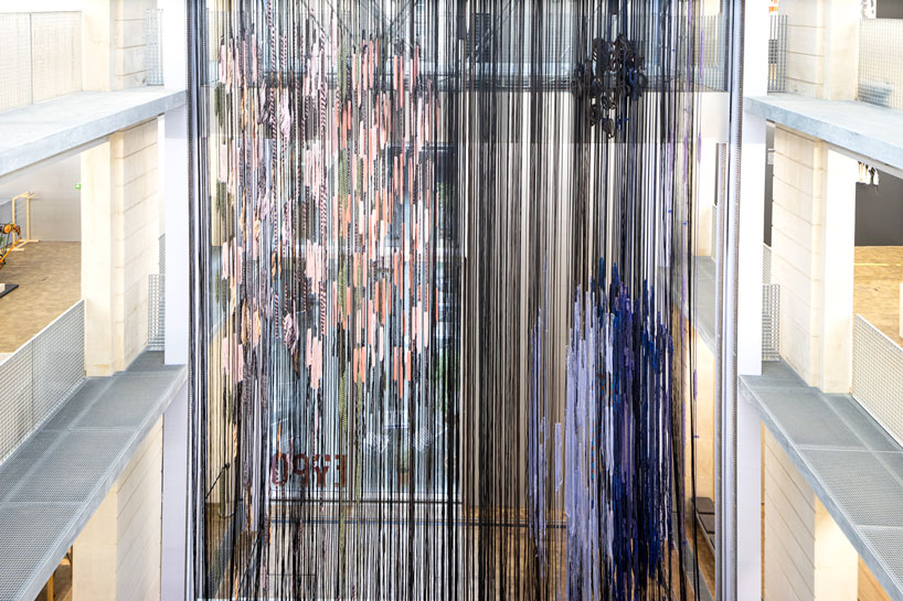hella jongerius transforms paris gallery into massive open textile studio