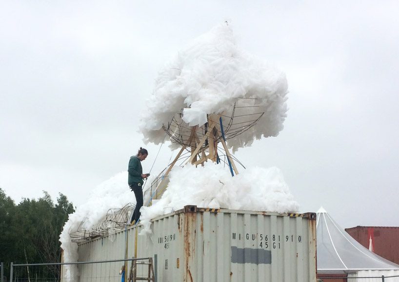kaja haven builds a giant persian cat with laser machine eyes for copenhagen festival designboom