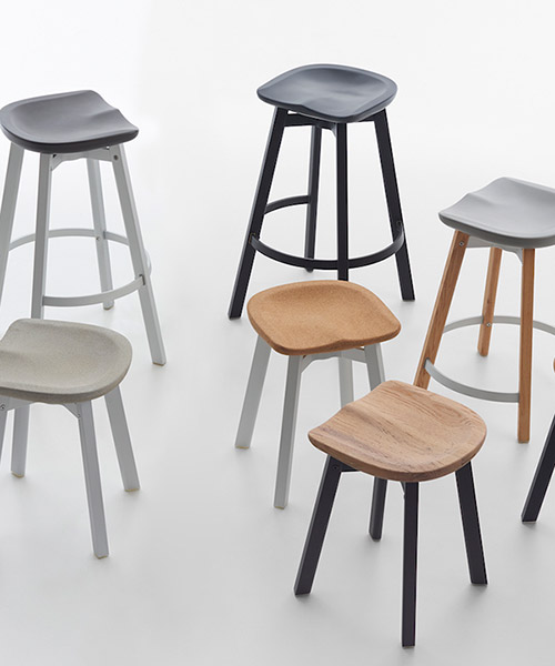 nendo updates eco-concrete chair for emeco with 86% eco-materials