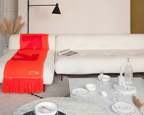 first ever off-white home goods collection includes bed, bath and ceramics