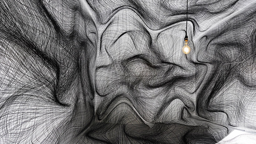 peter kogler transforms rooms with hypnotic installations featuring optical  illusions