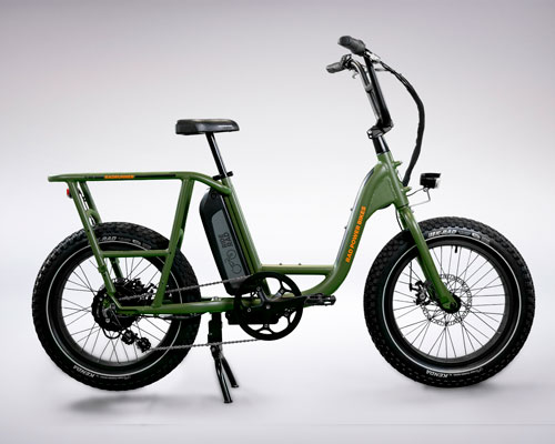 the rad power electric bike is part moped and part cargo bike