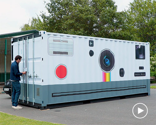 photographer metamorphoses shipping container into working camera
