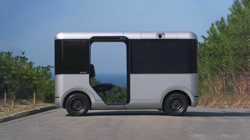 sony and yamaha design driverless cart that doubles up as mobile advertising board