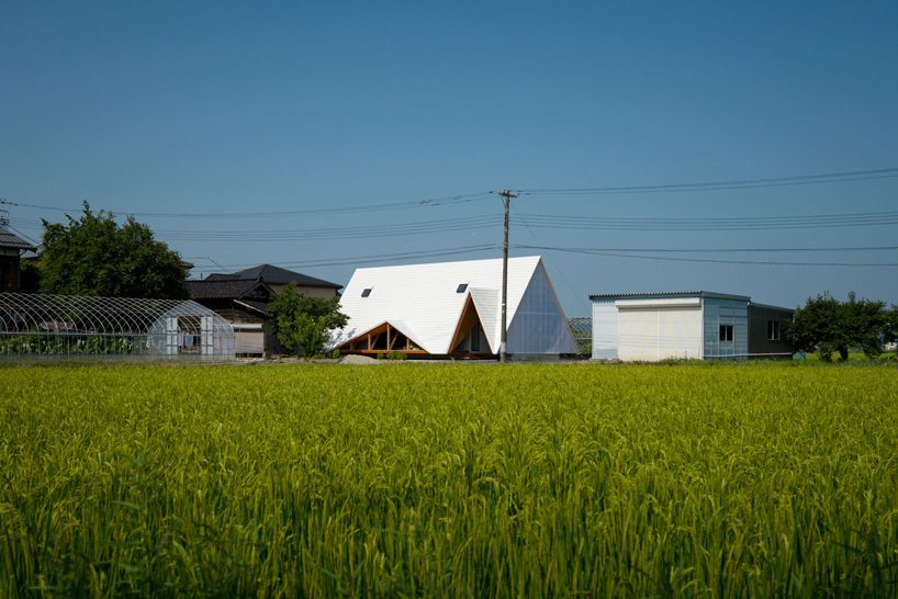 takeru shoji architects shapes the hara house as a large wooden tent in japan