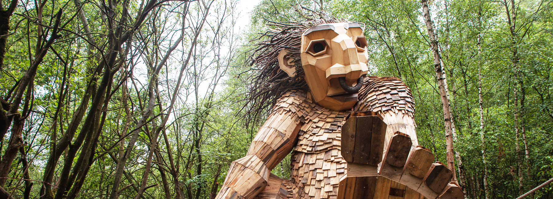 thomas dambo builds 7 giant trolls made from reclaimed wood in belgian ...