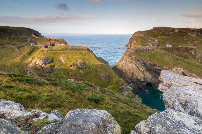 tintagel footbridge reunites historic cornwall castle for the first time in 500 years
