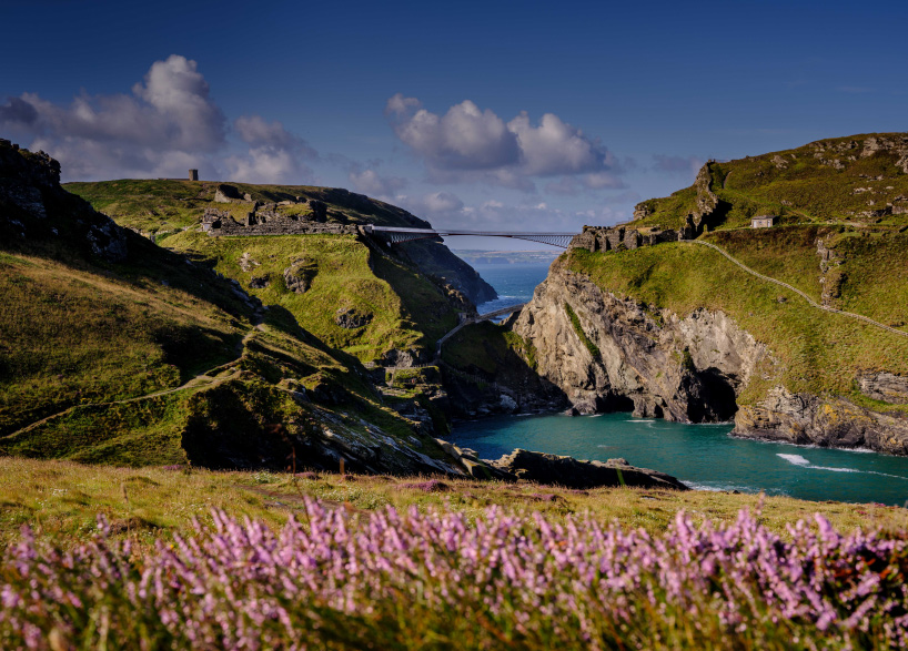 tintagel footbridge reunites historic cornwall castle for the first time in 500 years