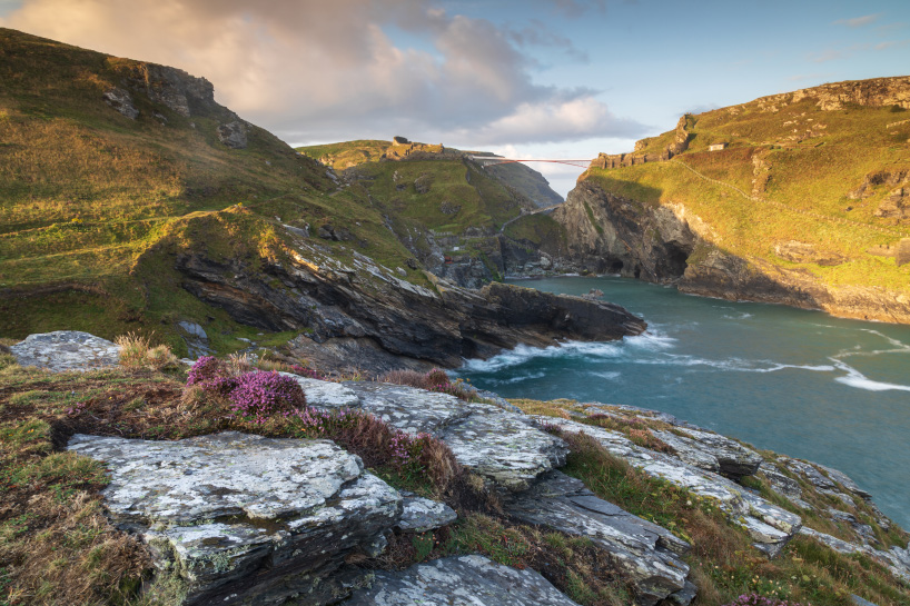tintagel footbridge reunites historic cornwall castle for the first time in 500 years