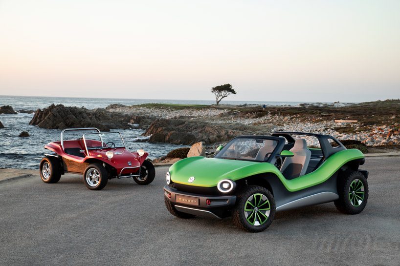volkswagen presents all-electric ID beach buggy at pebble beach concours d'elegance designboom