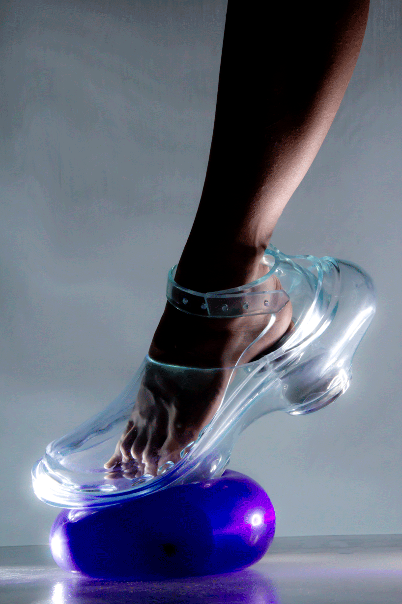 yukako hihara creates anti-gravity shoes using repelling magnets