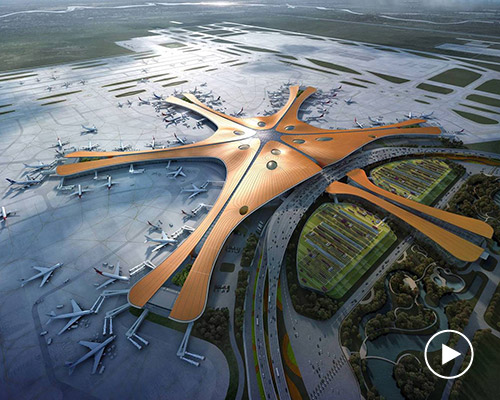 new video tours zaha hadid's soon-to-open daxing airport in beijing
