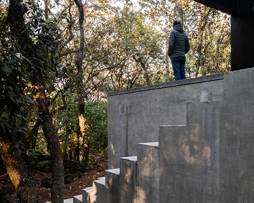 PPAA introduces geometric volume to the forested landscape outside mexico city