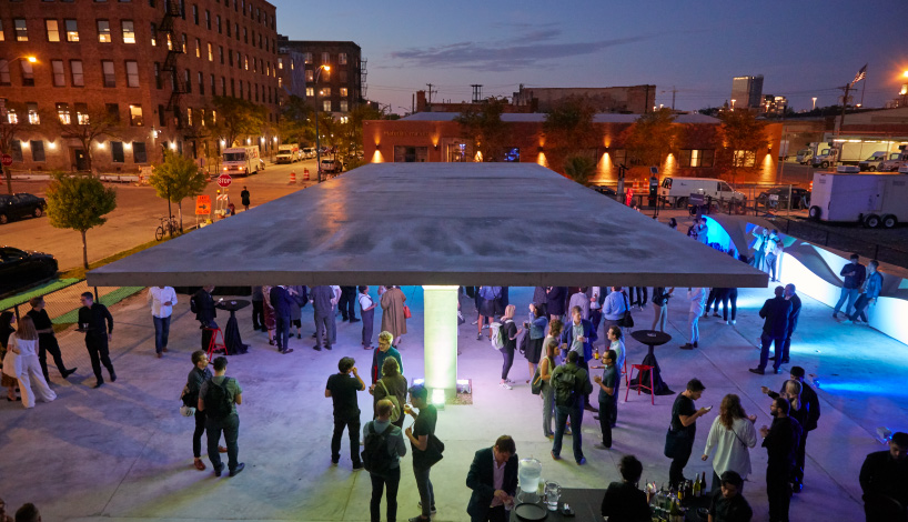 SOM's stereoform slab pavilion explores the potential of digital fabrication