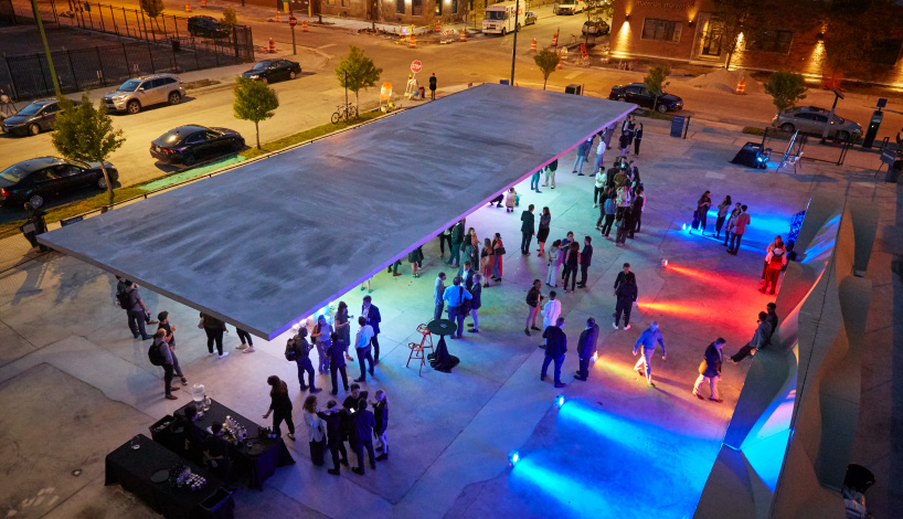 SOM's stereoform slab pavilion explores the potential of digital fabrication