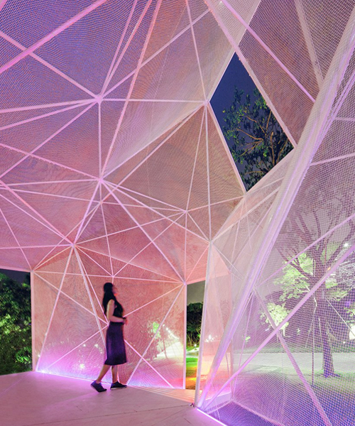 AIRLAB 3D prints a delicate stainless steel pavilion in singapore's gardens by the bay