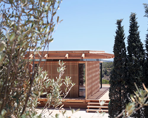 atelier lavit nestles private timber room in the bushes of ibiza's west coast