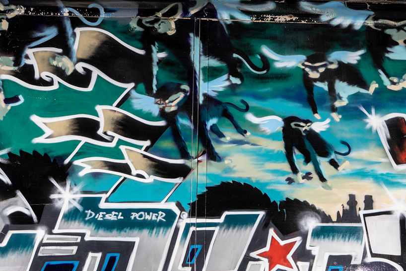 an early banksy artwork painted on a truck is up for auction (and expected to be expensive)