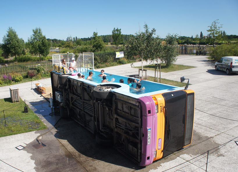 benedetto bufalino turns tipped over bus into public swimming pool