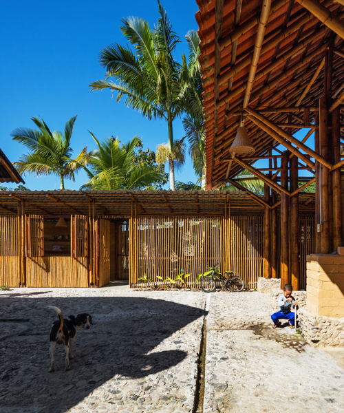 CRU! architects works with villagers to build bamboo community center in coastal brazil