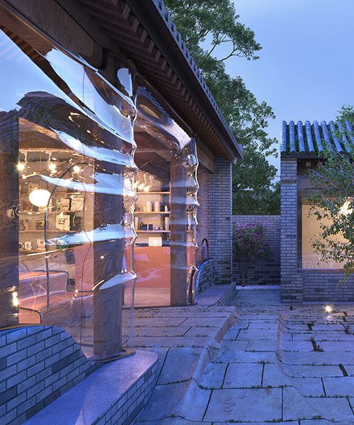 daipu architects generates undulating 'force field hutong' intervention in beijing