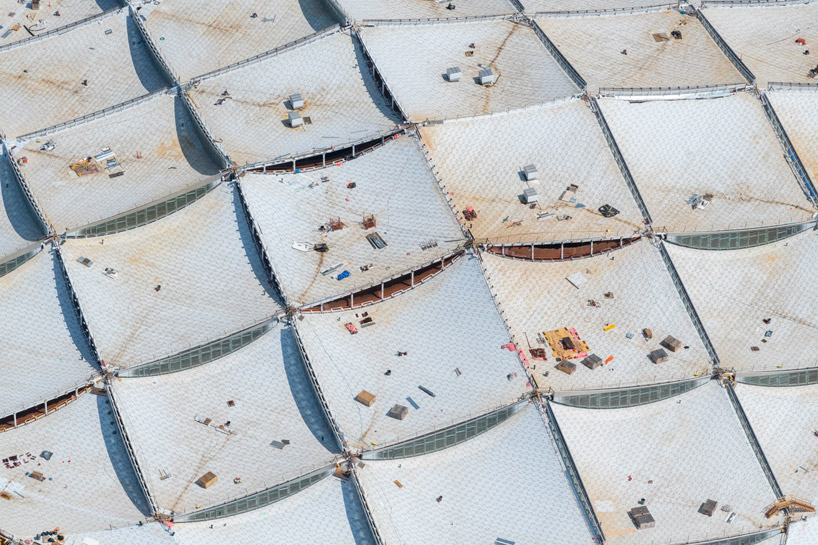 roof canopy of BIG + heatherwick's google hq campus revealed in new aerial pictures