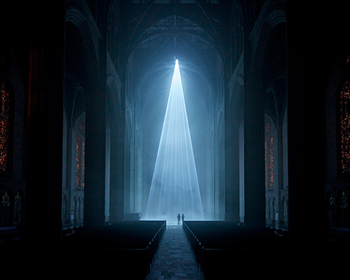 'grace light' illuminates san francisco cathedral with ephemeral atmosphere